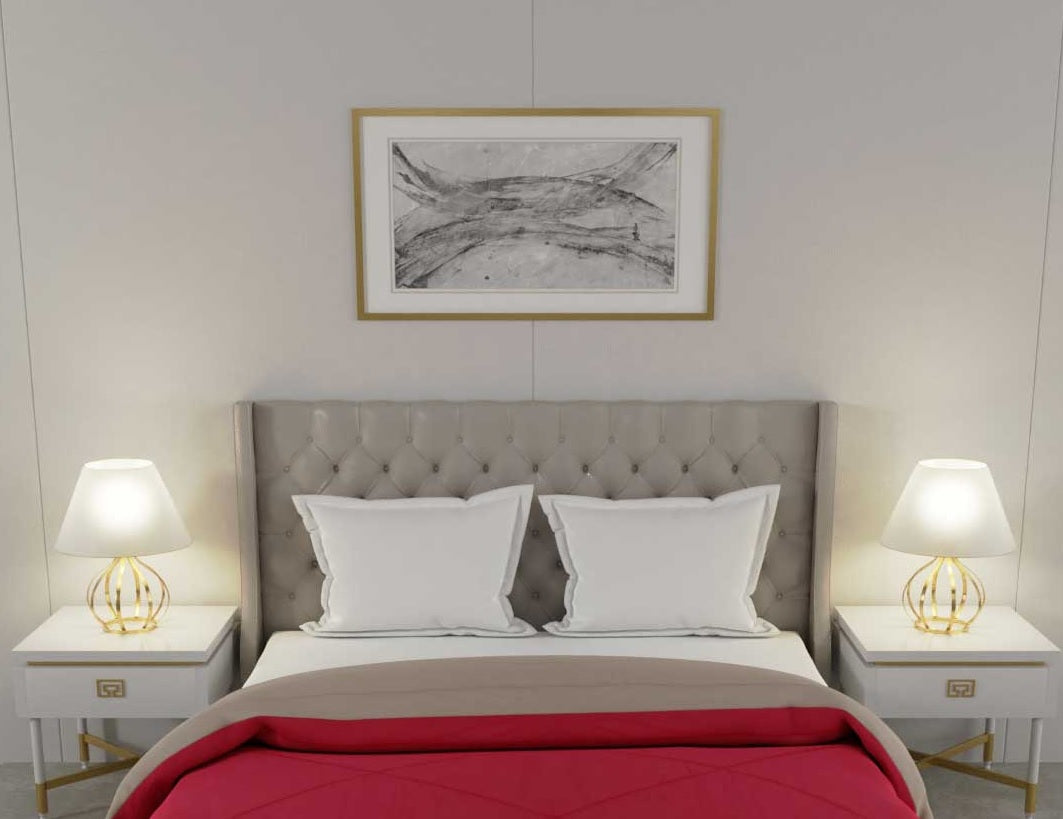 Siroki Bond Maroon and White Bed Winter Comforter
