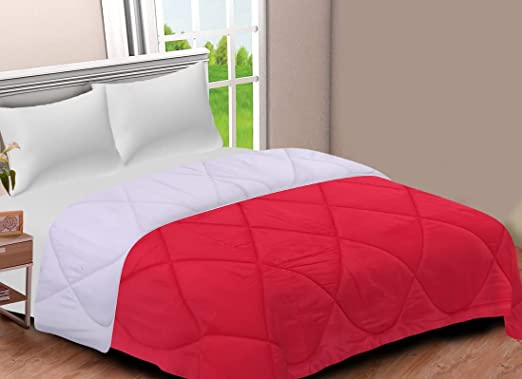 Siroki Bond Maroon and White Bed Summer Comforter