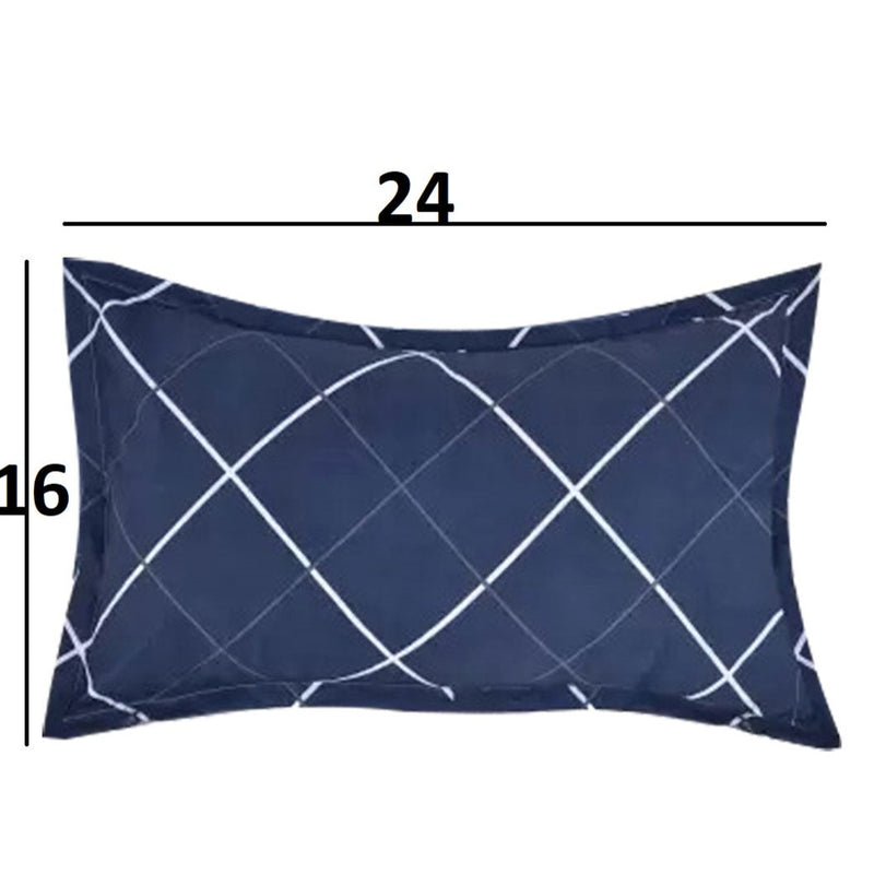 Siroki Bond Polyster Fiber Blue Printed sleeping Pillow