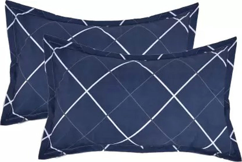 Siroki Bond Polyster Fiber Blue Printed sleeping Pillow