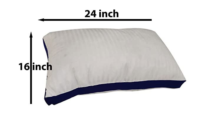 Siroki Bond Fiber Blue Side Border Sleeping Pillow