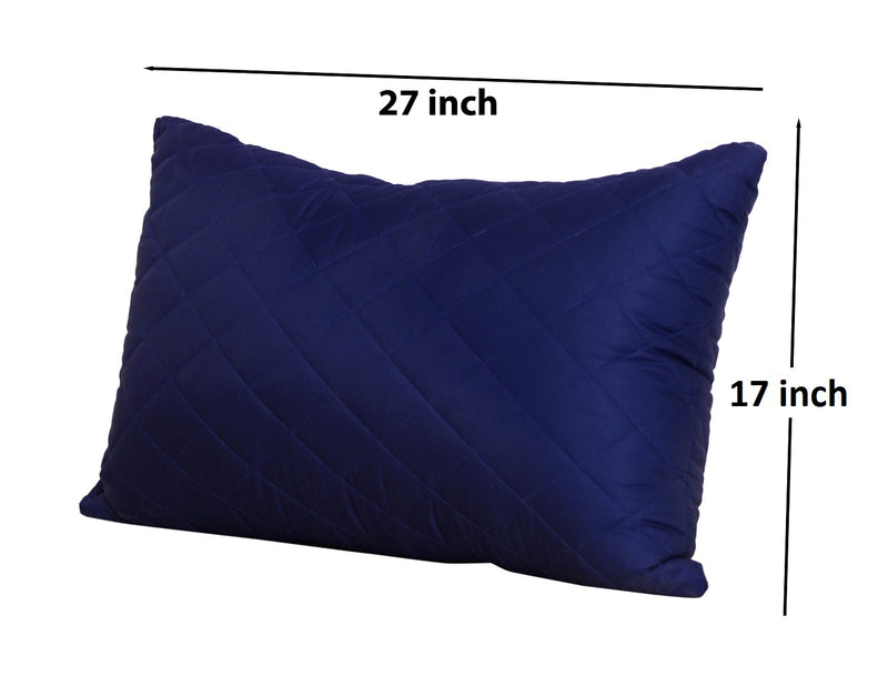 Siroki Bond Quilted Navy Blue Microfiber Sleeping Pillow