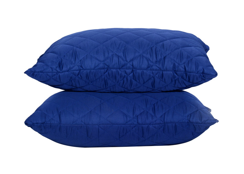 Siroki Bond Quilted Navy Blue Microfiber Sleeping Pillow