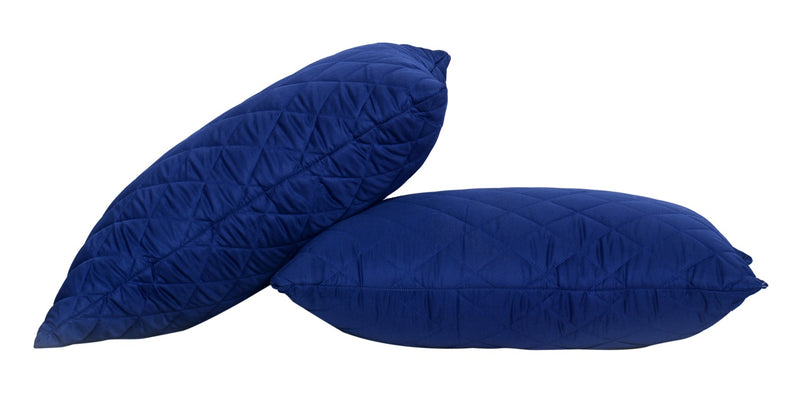 Siroki Bond Quilted Navy Blue Microfiber Sleeping Pillow