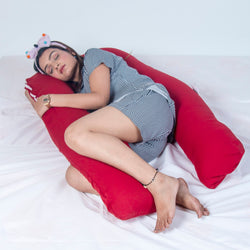 SIROKI BOND Micro Fibre U- Shape Pregnancy Pillow with Cover