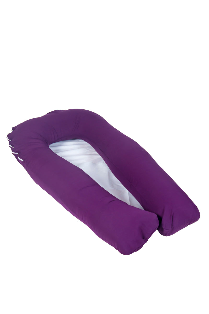 SIROKI BOND Micro Fibre Purple U- Shape Pregnancy Pillow with Cover