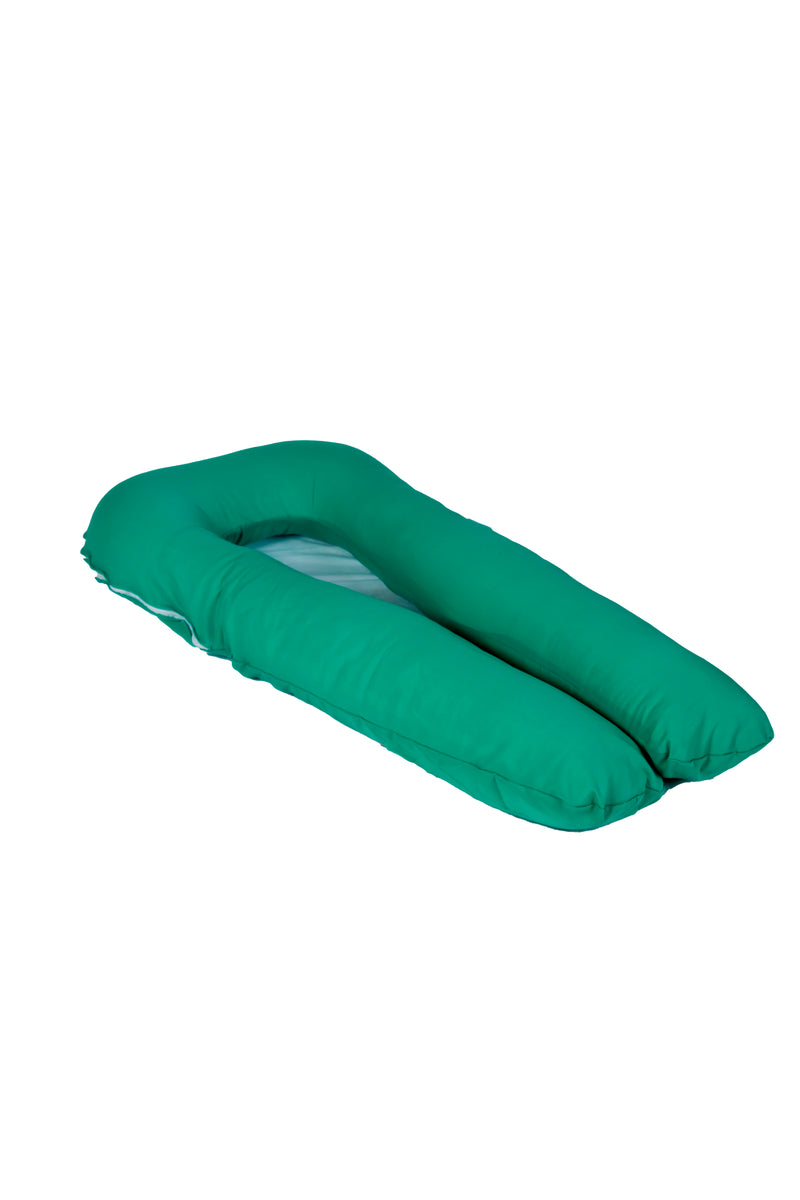 SIROKI BOND Micro Fibre Aqua Green U- Shape Pregnancy Pillow with Cover