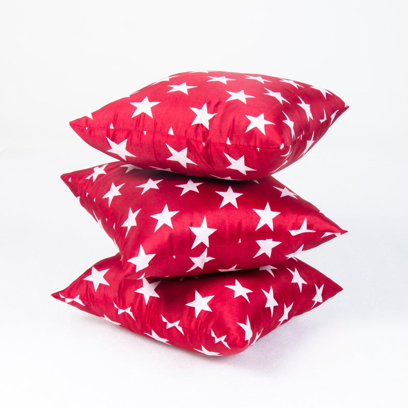 Siroki Bond Red Star Printed Microfiber Cushion