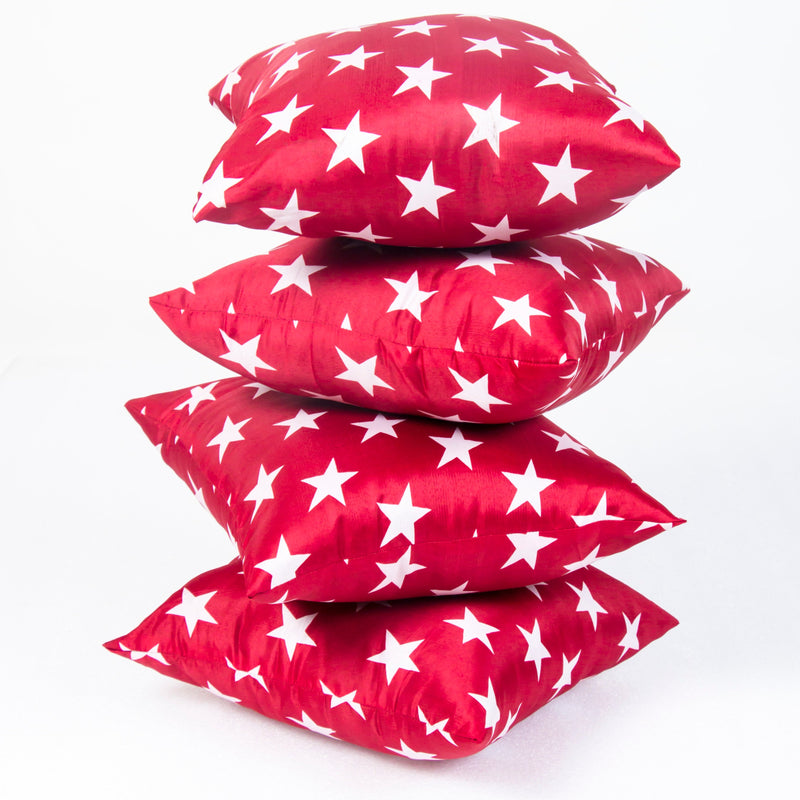 Siroki Bond Red Star Printed Microfiber Cushion