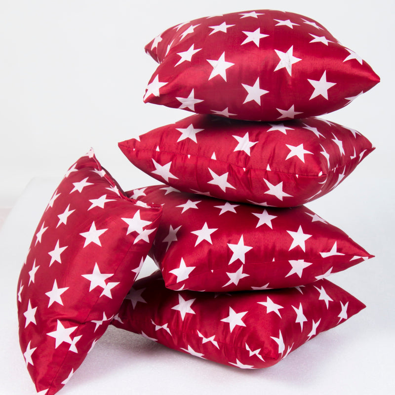 Siroki Bond Red Star Printed Microfiber Cushion