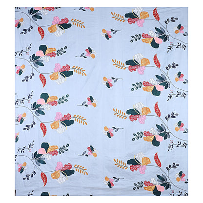 Siroki Bond Sky Blue Printed Pillow Cover (17*27)