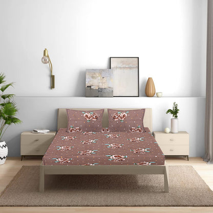 Siroki Bond Premium  Off White Printed Pillow Cover (17*27)