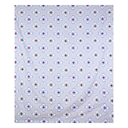 Siroki Bond Premium  Sky Blue Printed Pillow Cover (17*27)