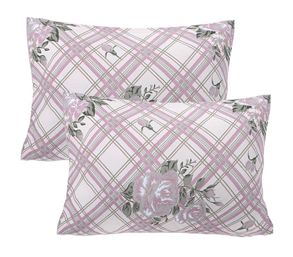 Siroki Bond Premium  Violet Printed Pillow Cover (17*27)