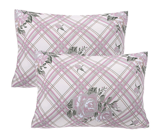 Siroki Bond Premium  Violet Printed Pillow Cover (17*27)
