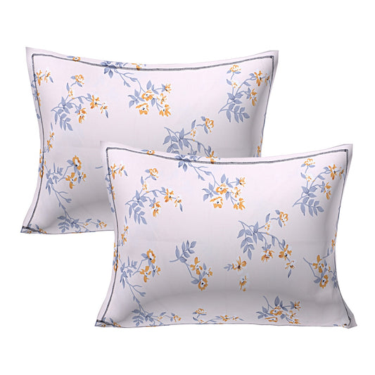 Siroki Bond Premium  White Printed Pillow Cover (17*27)