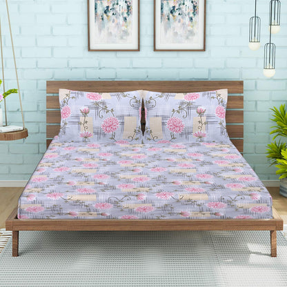 Siroki Bond Premium  Light Blue Printed Pillow Cover (17*27)