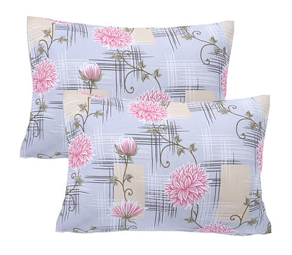 Siroki Bond Premium  Light Blue Printed Pillow Cover (17*27)