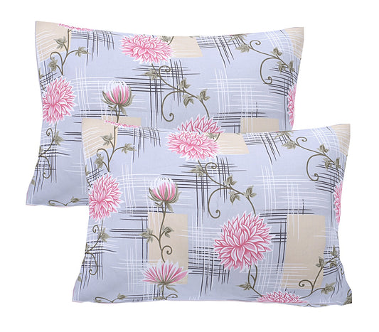Siroki Bond Premium  Light Blue Printed Pillow Cover (17*27)