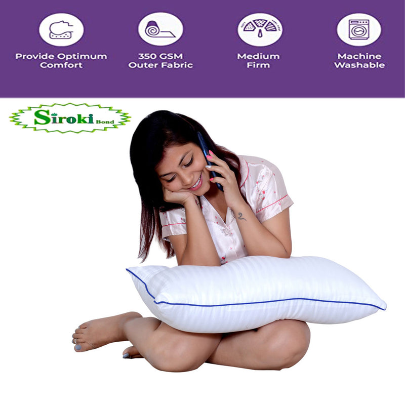 Siroki Bond Cozy Blue Microfiber Sleeping Pillow