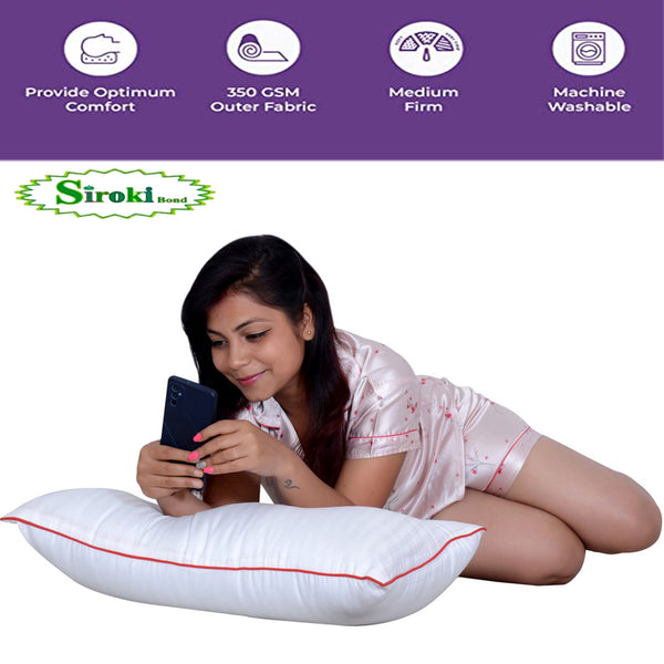 Siroki Bond Cozy red Microfiber Sleeping Pillow