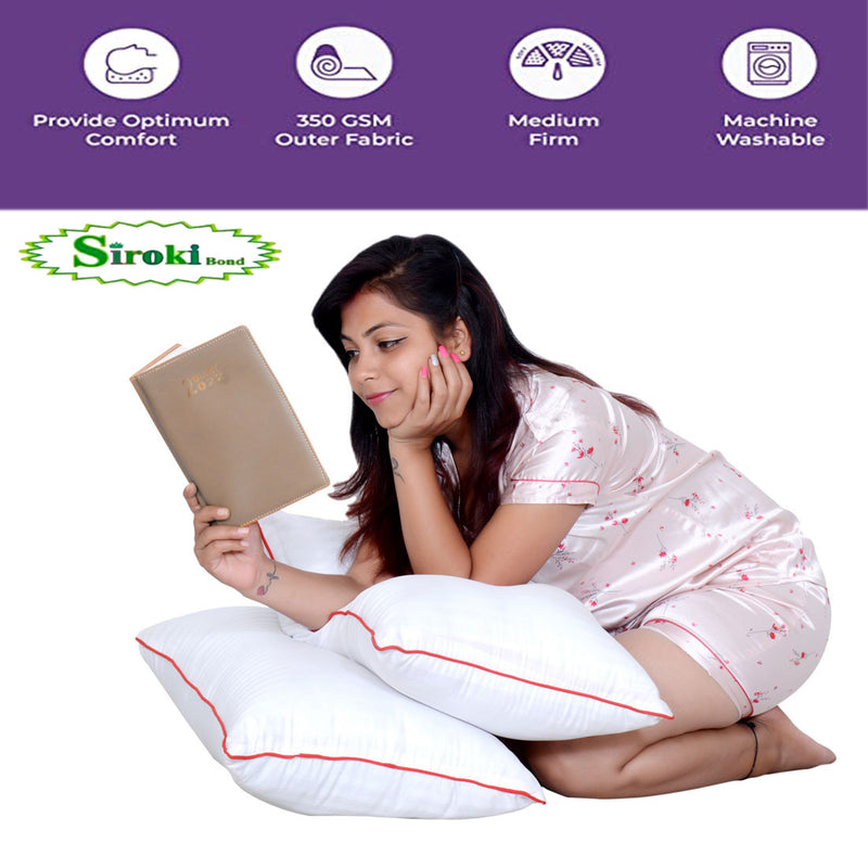 Siroki Bond Cozy red Microfiber Sleeping Pillow