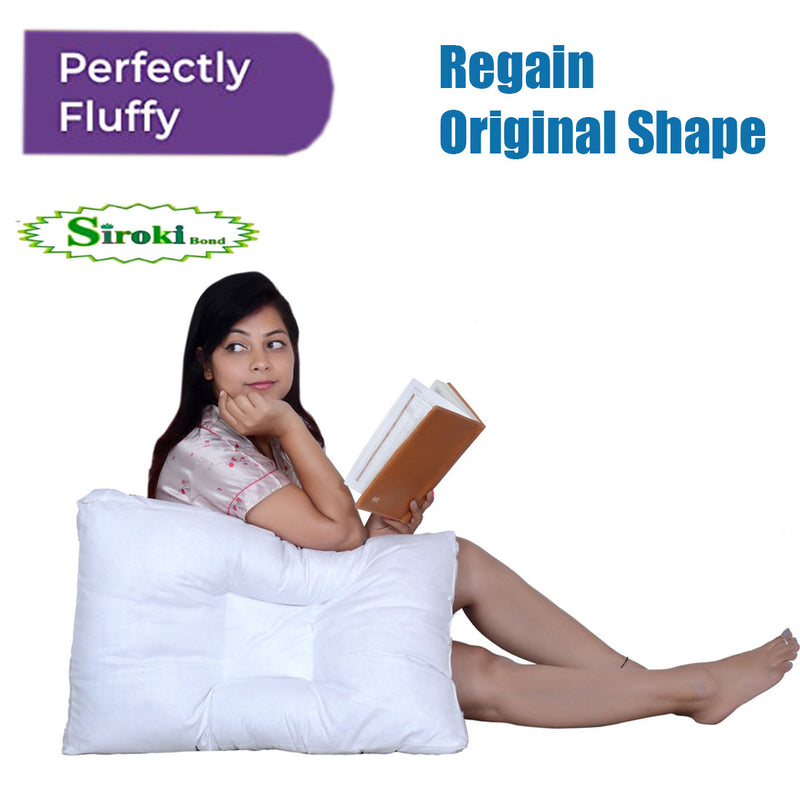 Siroki Bond Ortho Microfiber Sleeping pillow With Cover Case