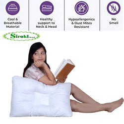 Siroki Bond Ortho Microfiber Sleeping pillow With Cover Case