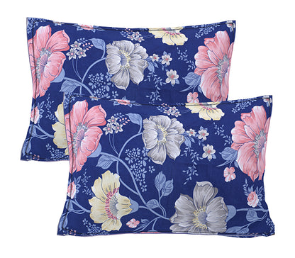Siroki Bond  Charcol Floral Printed Premium Bed Sheet
