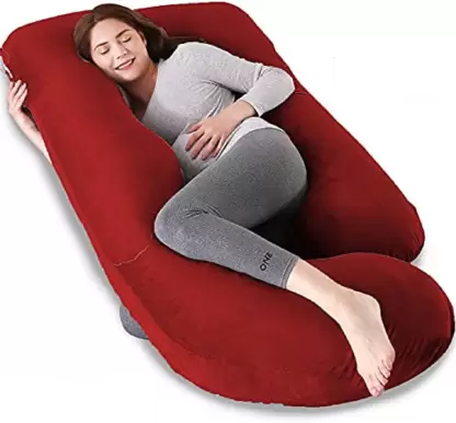 Siroki Bond Microfiber  Velvet Pregnancy Pillow J Shape