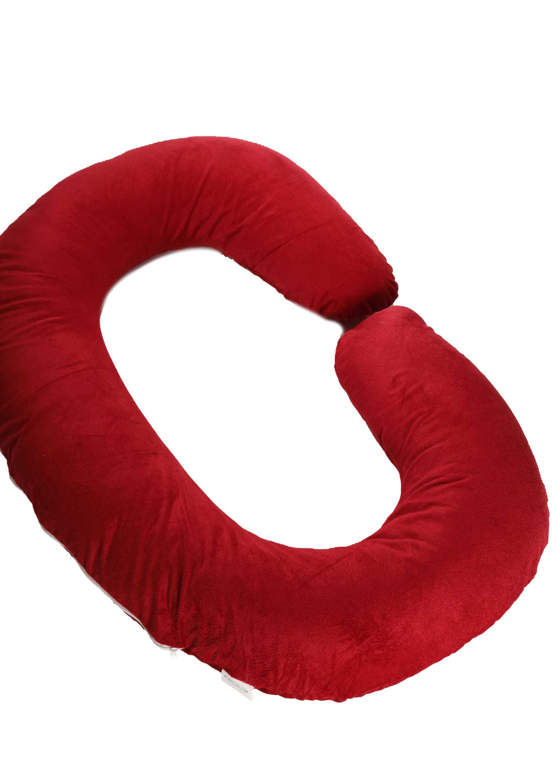 Siroki Bond Red Velvet C-Shape Pregnancy Pillow with Cover