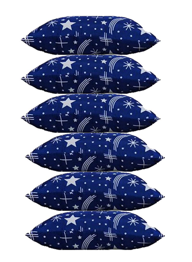 Siroki Bond  Satin Blue Star Printed Sleeping Pillow