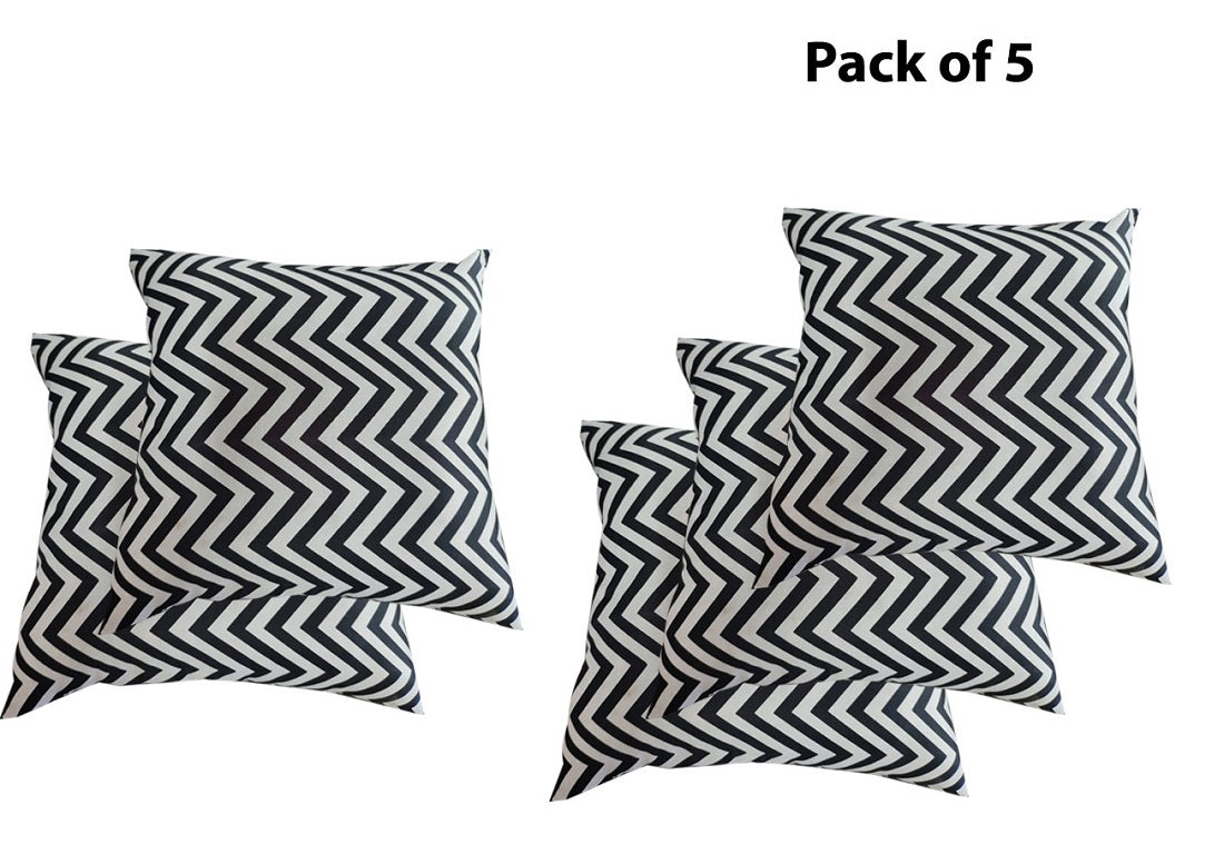 Siroki Bond Black Zigzag Cushion