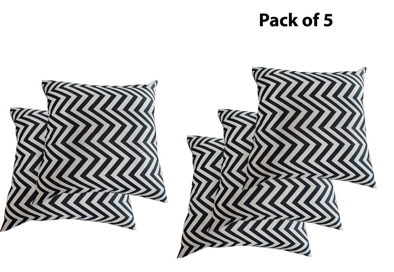 Siroki Bond Black Zigzag Cushion