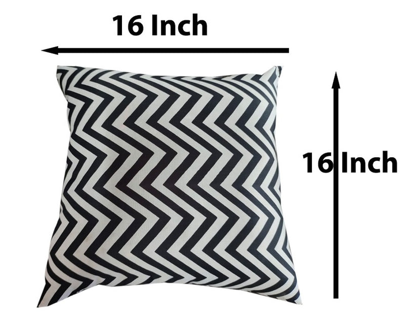 Siroki Bond Black Zigzag Cushion