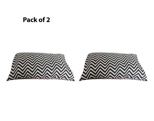 Siroki Bond Black Zigzag Print Pillow