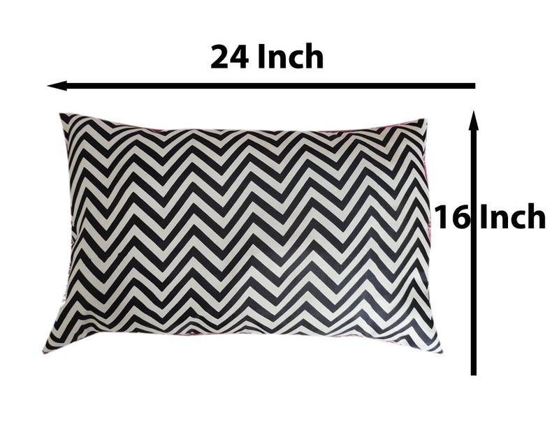 Siroki Bond Black Zigzag Print Pillow