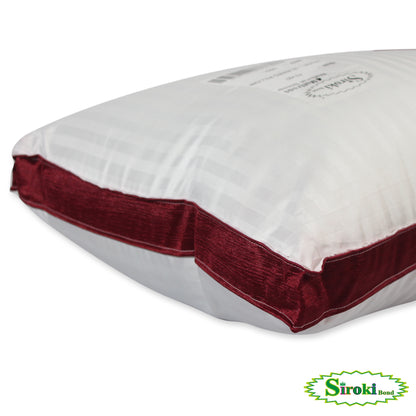 Siroki Bond Fiber Maroon Side Border Sleeping Pillow