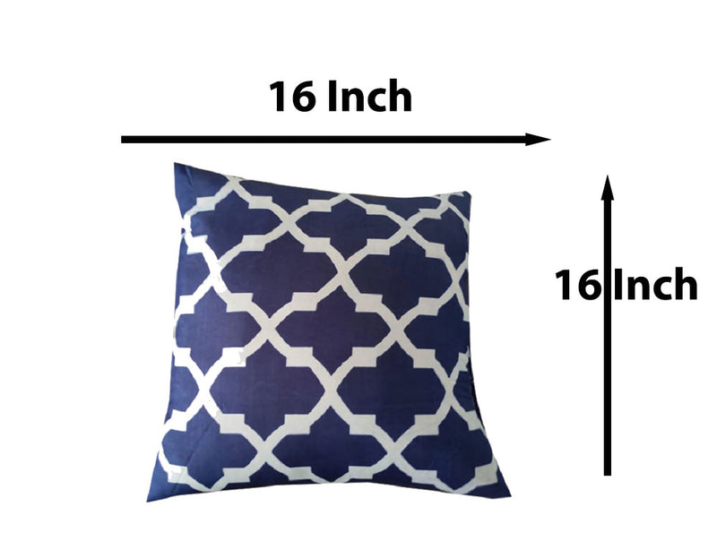 Siroki Bond Blue Abstrast Printed Cushion