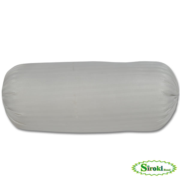 Siroki Satin Strip Polyester Fiber Bolster Pack of 2