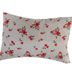 Siroki Bond Satin Red Floral Printed Sleeping Pillow