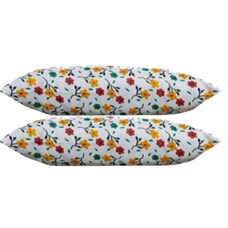 Siroki Bond  Satin White Floral Printed Sleeping Pillow