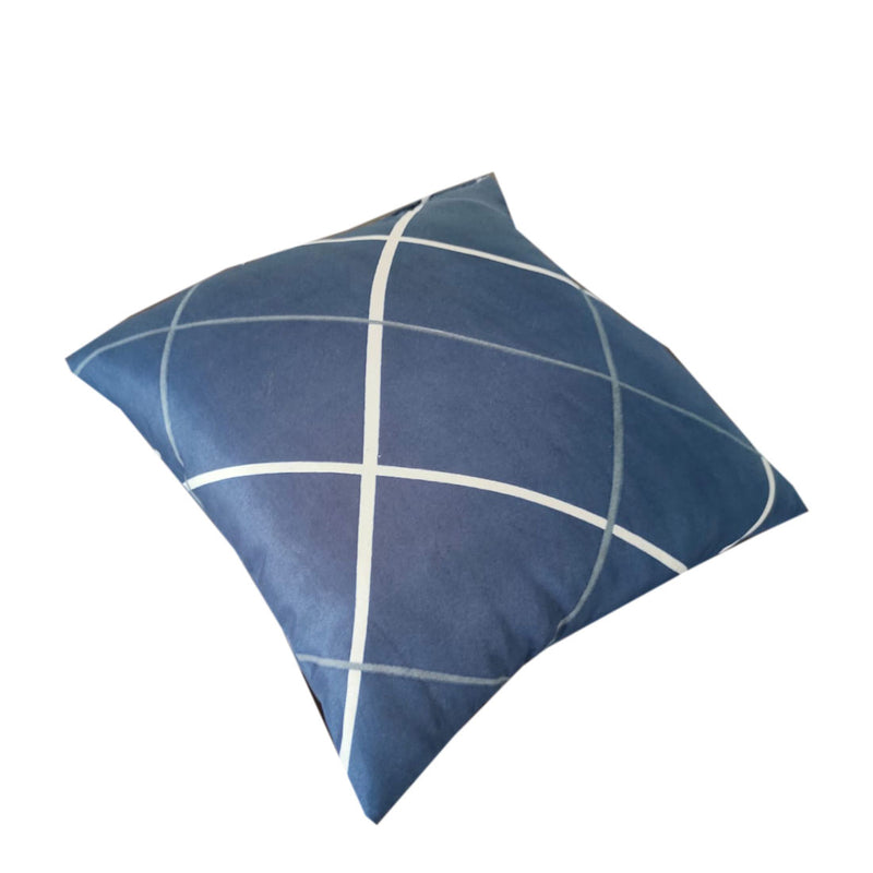 Siroki Bond Blue Cross Printed Cushion