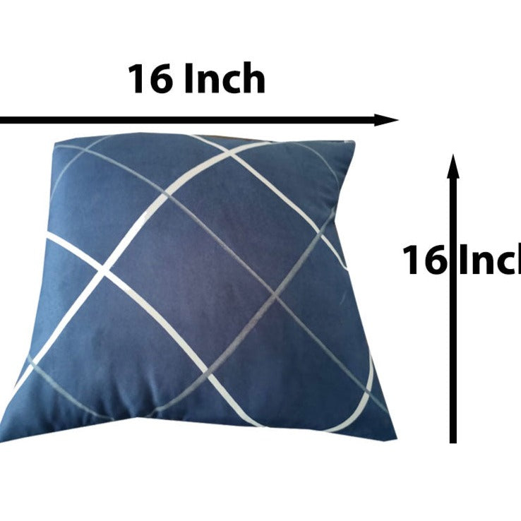 Siroki Bond Blue Cross Printed Cushion