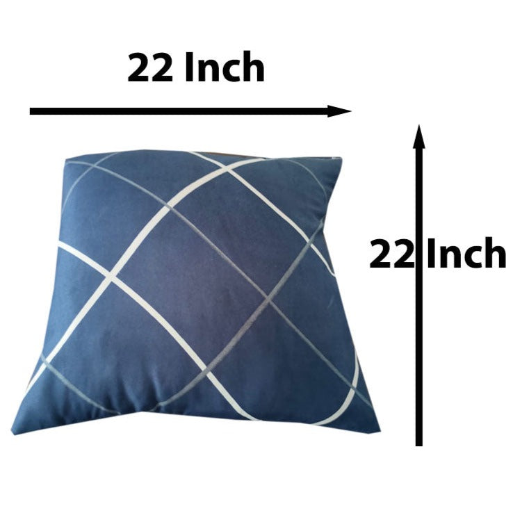 Siroki Bond Blue Cross Printed Cushion